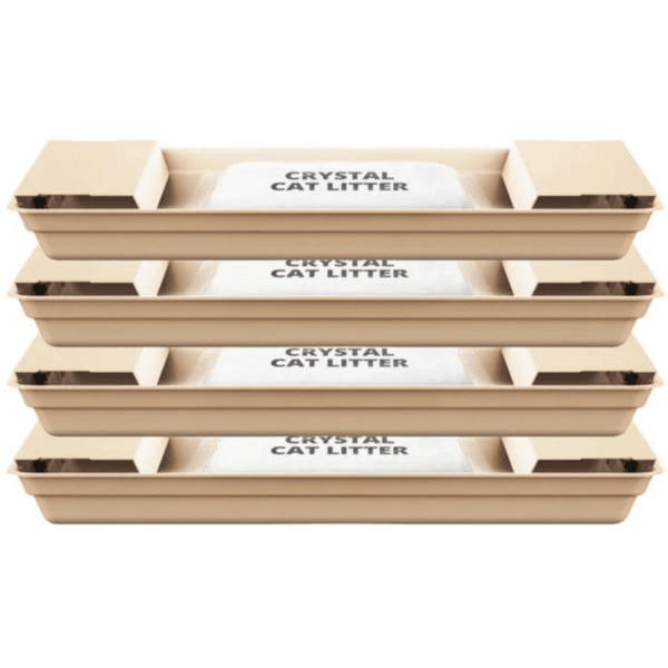Kačių kraikas PETKIT Crystal Litter – kristalinis kraikas Purobot Crystal Duo tualetui, 4 maišai, sugeria drėgmę ir neutralizuoja kvapus