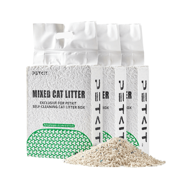 Kačių kraikas PETKIT Mixed Cat Litter – mišrus kraikas, 3 maišai, sugeria drėgmę ir neutralizuoja kvapus